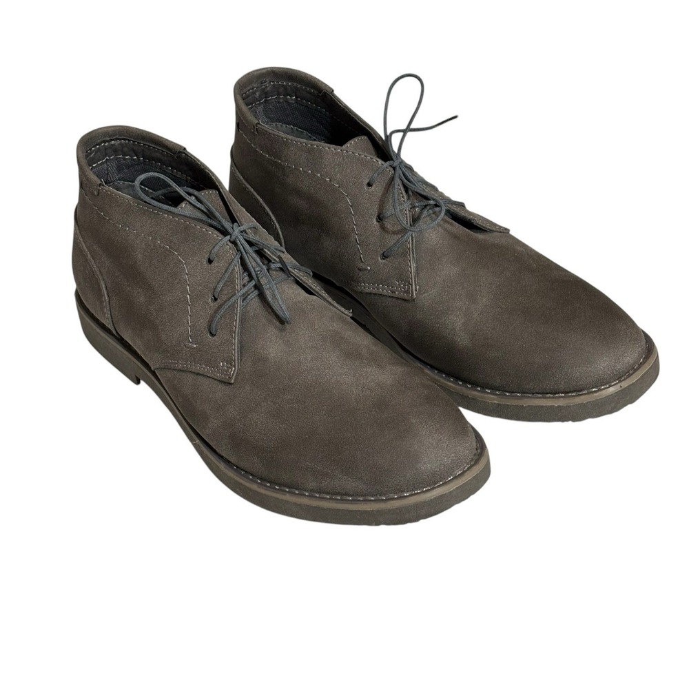 Attention Men's Grey Kane Ankle Chukka Lace-Up Boots‎ Shoes Size 7.5
